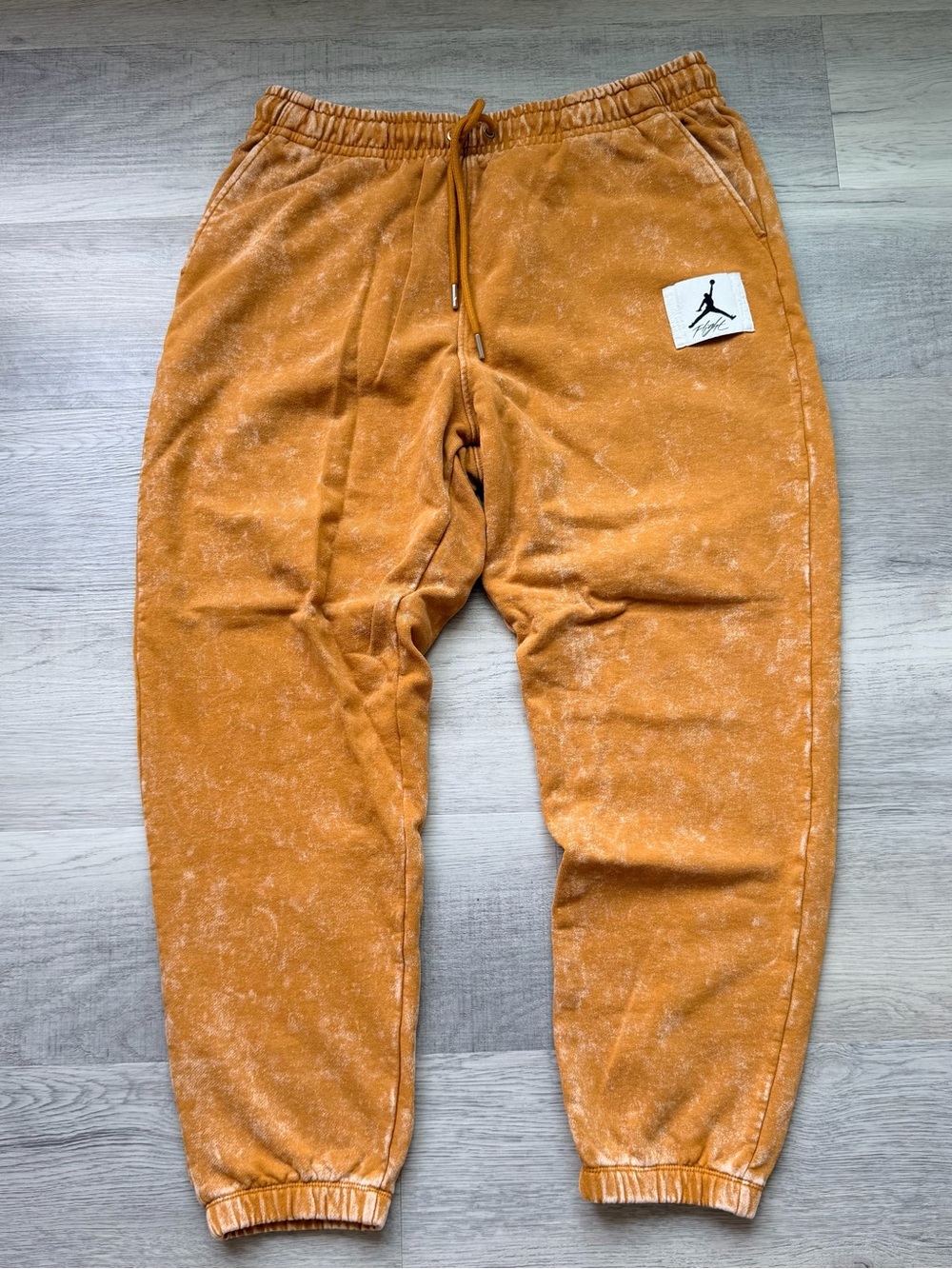 Jordan Orange Mineral Wash Fleece Joggers